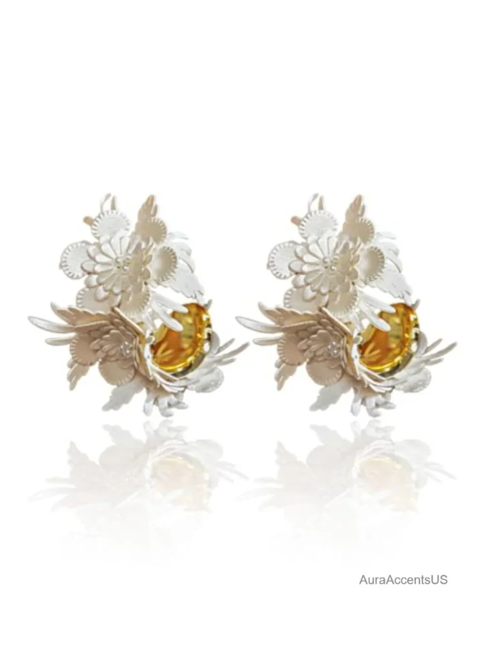 Bohemian Dangle Earrings for Women Ethnic Floral Hanging Hoop Statement Jewelry